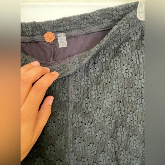 NWOT Free People FP One Ona Floral Lace Flare Black Pant Size Small - Picture 8 of 8